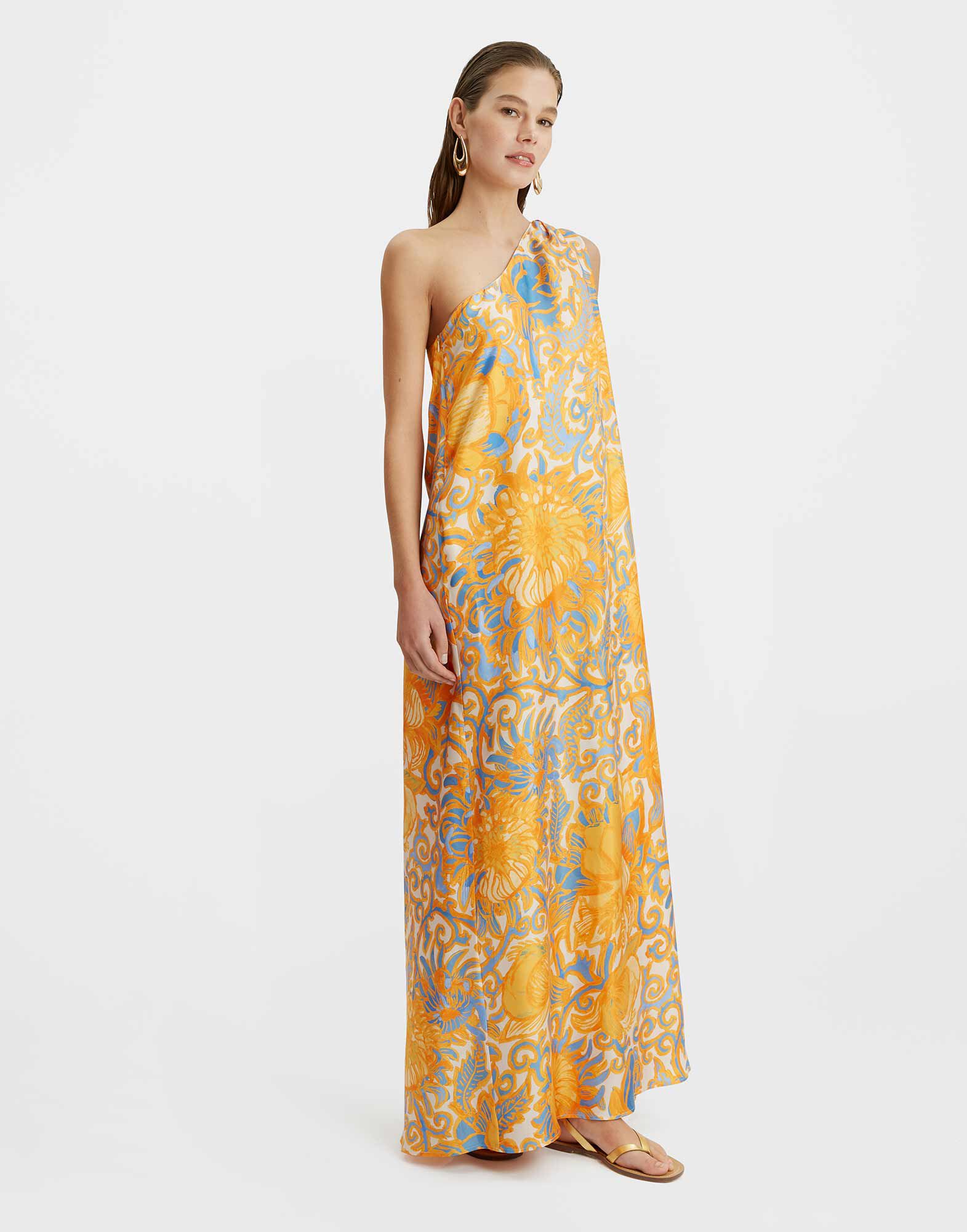 La DoubleJ Roy Dress Anemone Orange DRE0460SIL001ANE01OR02