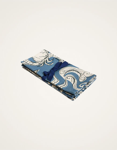 La DoubleJ Large Napkins Set Of 2 Cosmos Light Blue NAP0017LIN008COS02BU01