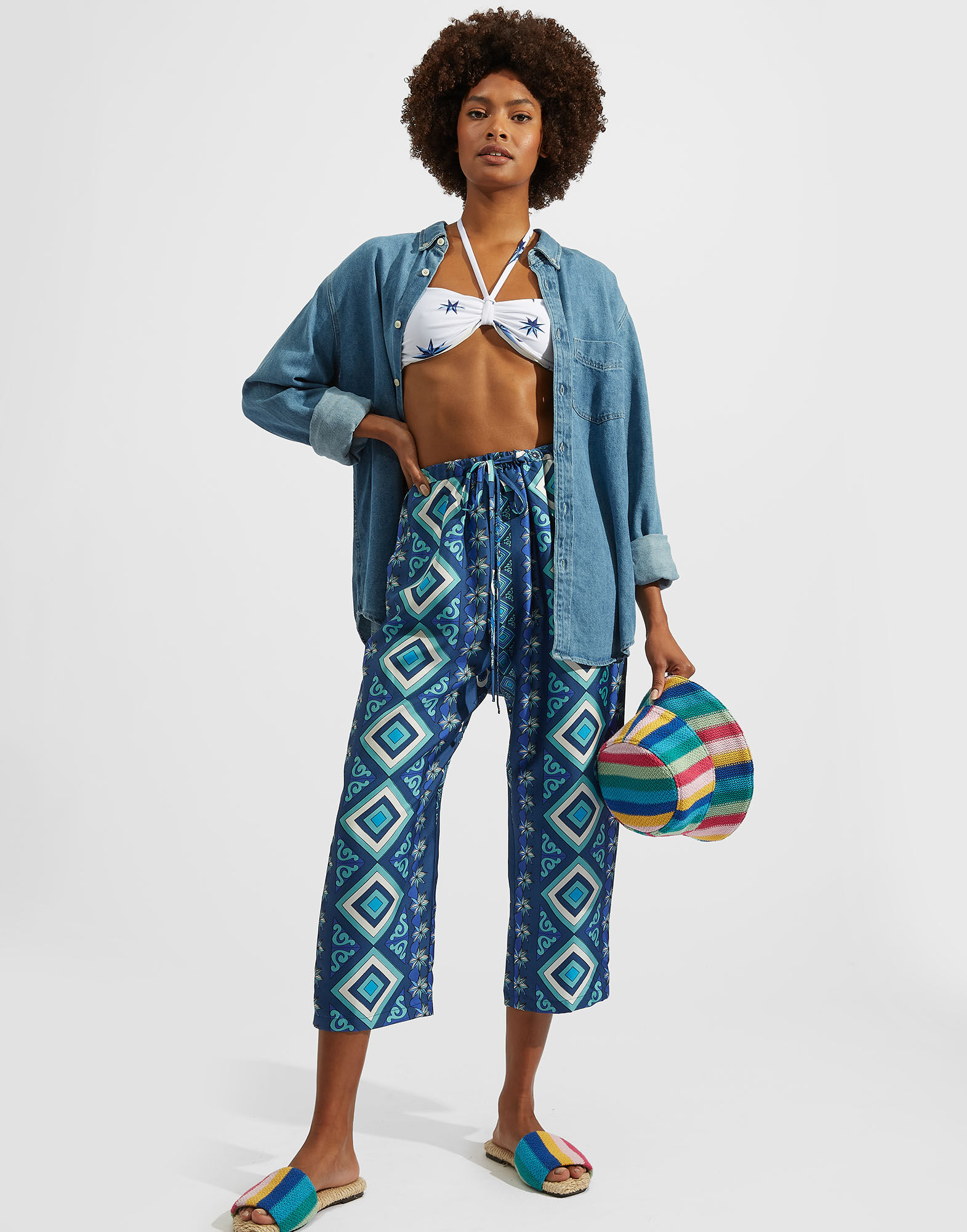 La DoubleJ Drawstring Pants Costiera TRO0053SIL001COS01BU03