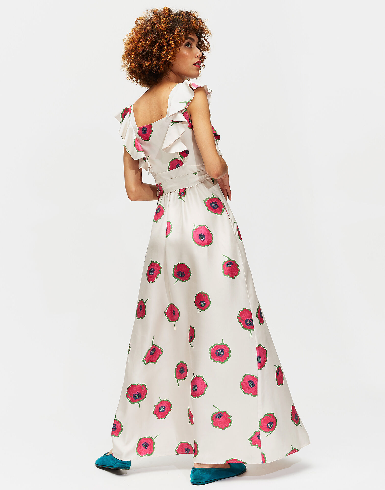 LaDoubleJ Wedding Guest Dress Papaveri DRE0035SIL001PAP0001