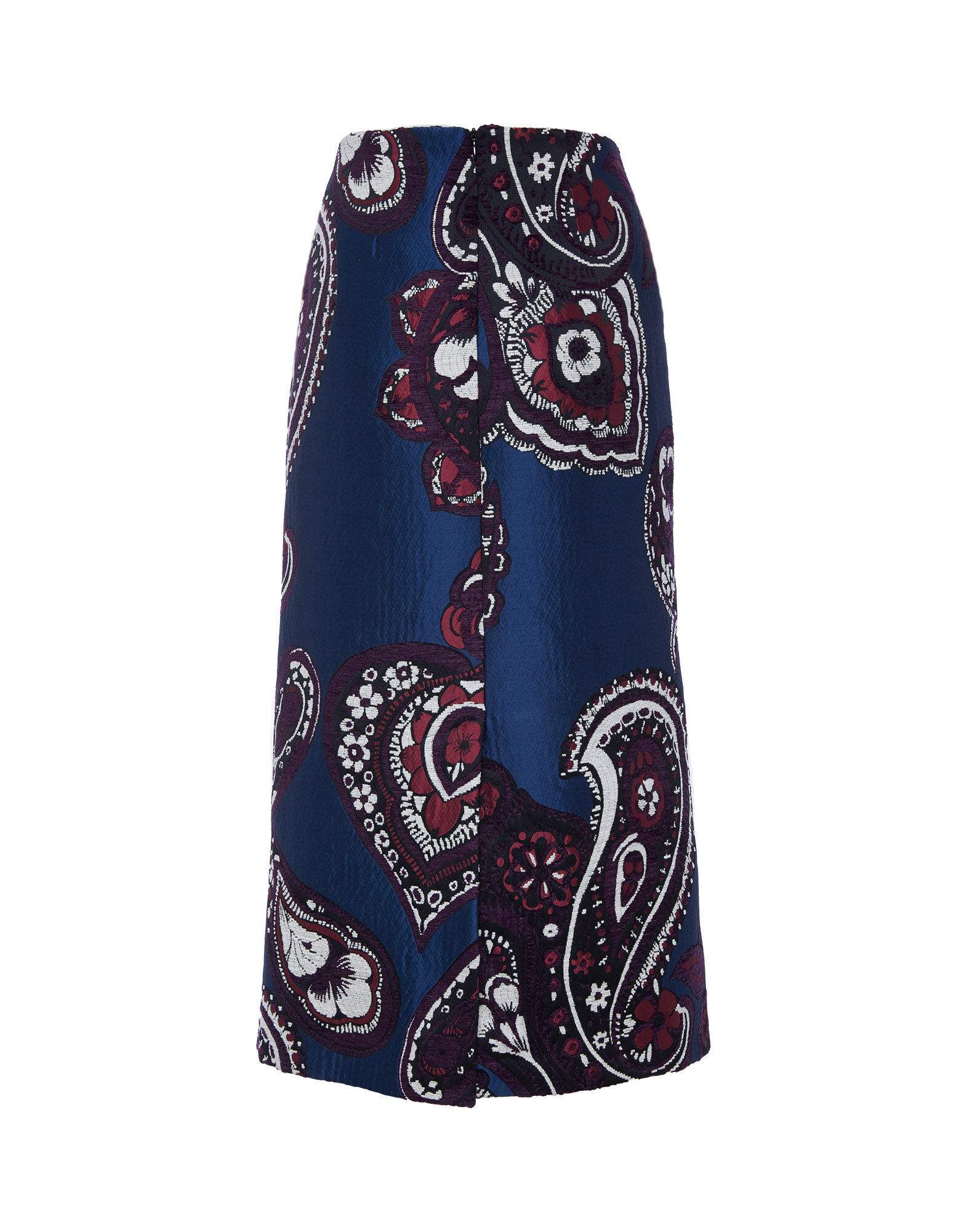 La DoubleJ Pencil Skirt Paisley Blu SKI0011JAC035PAI0002