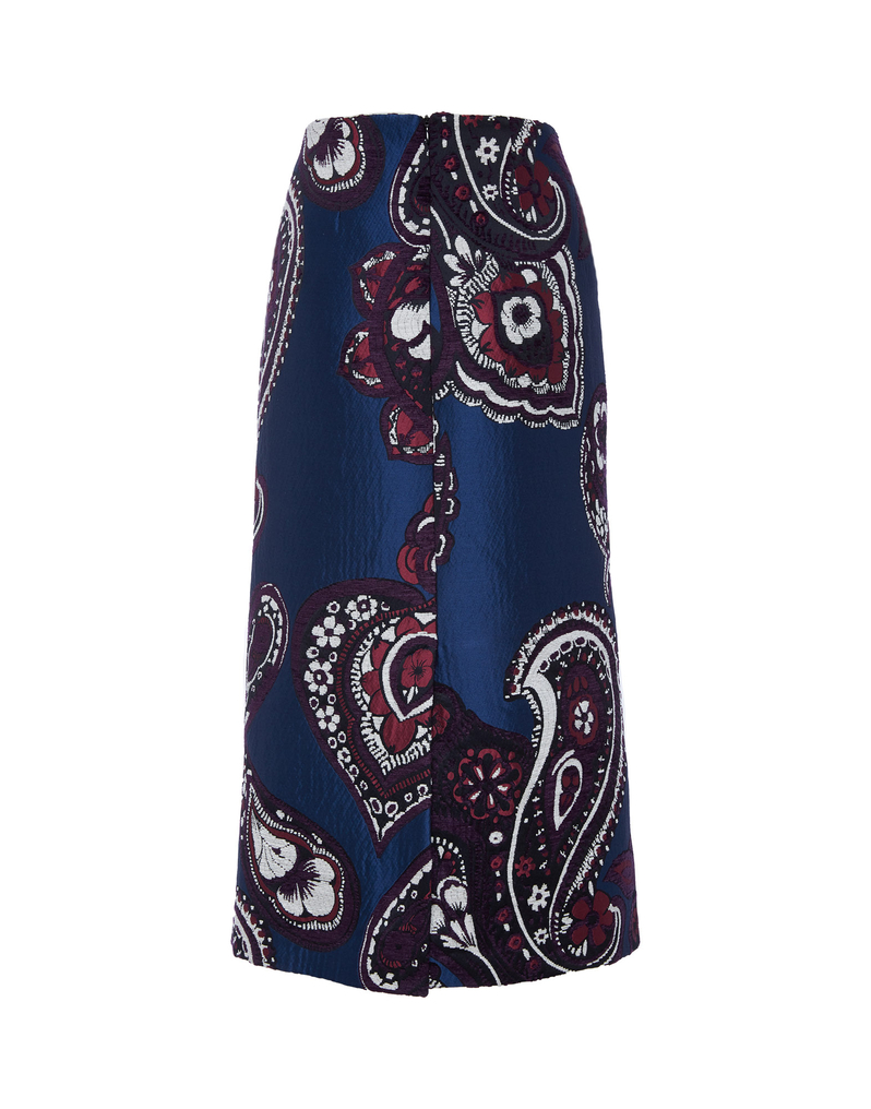 La DoubleJ Pencil Skirt La DoubleJ Pencil Skirt Paisley Blu SKI0011JAC035PAI0002