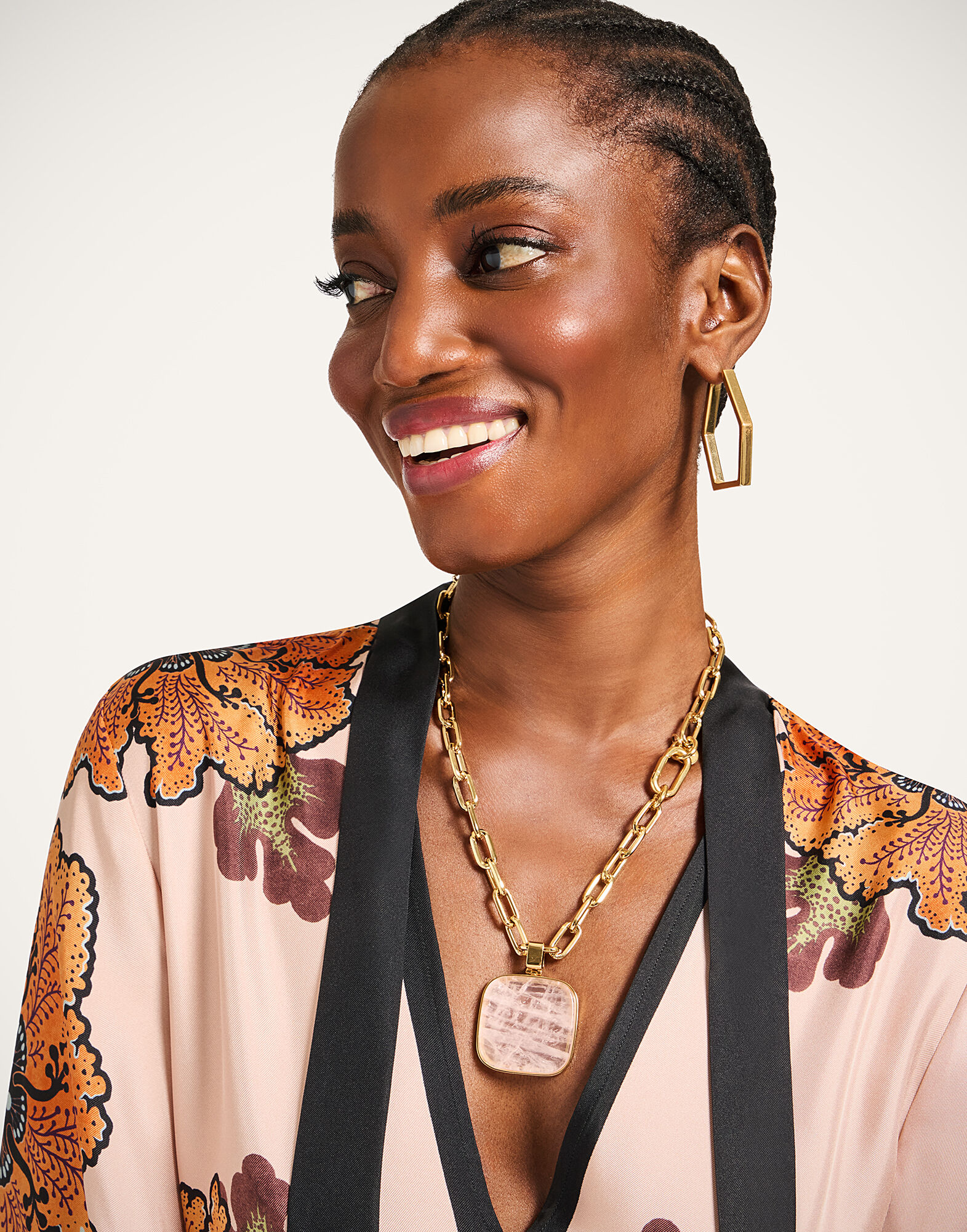 La DoubleJ Magnifico Dress Bounty Plac&eacute;e Orange DRE0232SIL006BOU01OR02