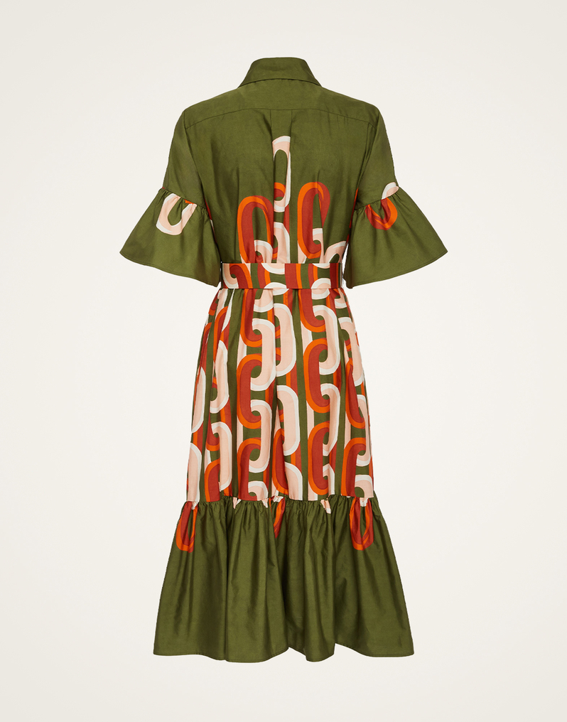 La DoubleJ Choux Midi Dress La DoubleJ Choux Midi Dress Prometheus Placée Camouflage DRE0733COT039EUS02GR08