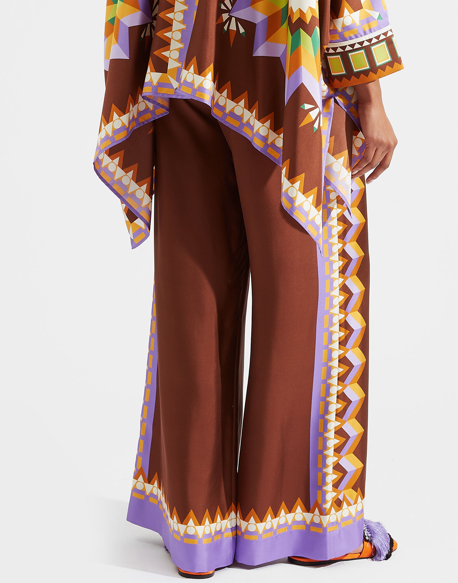 La DoubleJ Palazzo Pants Sunset Moro Plac&eacute;e TRO0026SIL006SUS0002