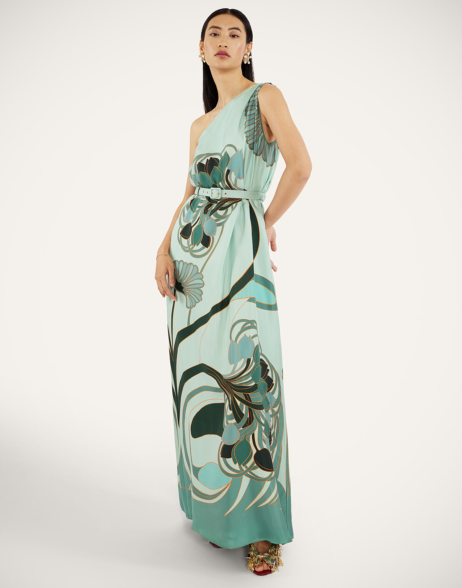 La DoubleJ Roy Dress Blooming Tulip Plac&eacute;e Mint DRE0304SIL026BTU01GR11