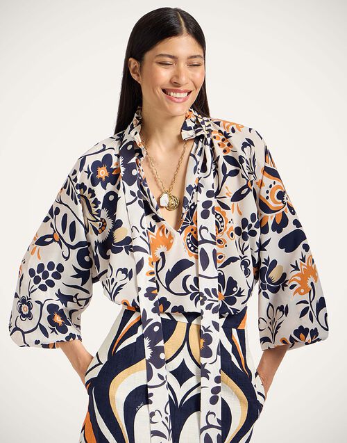 La DoubleJ Cerere Blouse Selva White SHI0120VIS019SEL06WH01