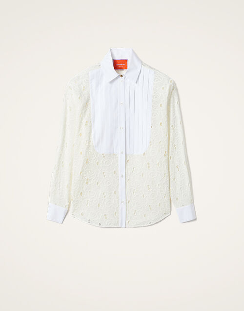 La DoubleJ Peggy Shirt Solid Ivory SHI0115EMB035SOLIDWH04