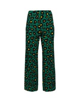 LaDoubleJ Cropped Anna Pants Flower Leopard Verde TRO0021VIS001FLL0002