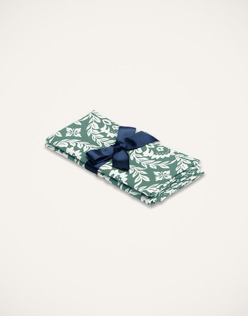 La DoubleJ Large Napkins Set Of 2 La DoubleJ Large Napkins Set Of 2 Green Garland NAP0006LIN001GRL0005