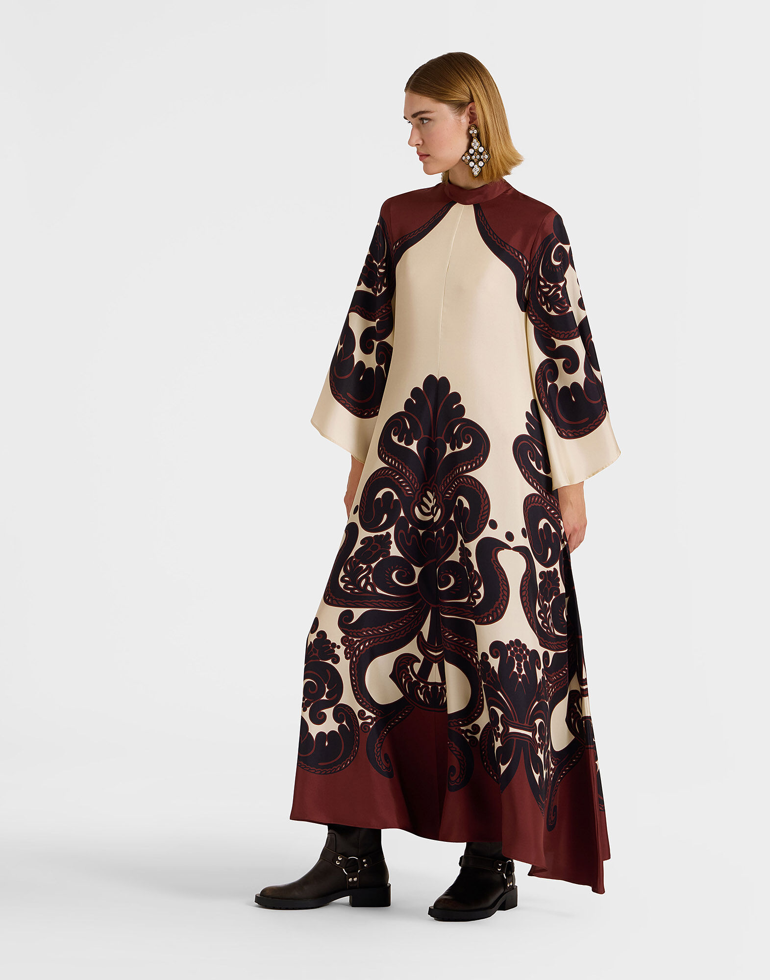 La DoubleJ Magnifico Dress Corsini Plac&eacute;e Cream DRE0232SIL006INI02WH03