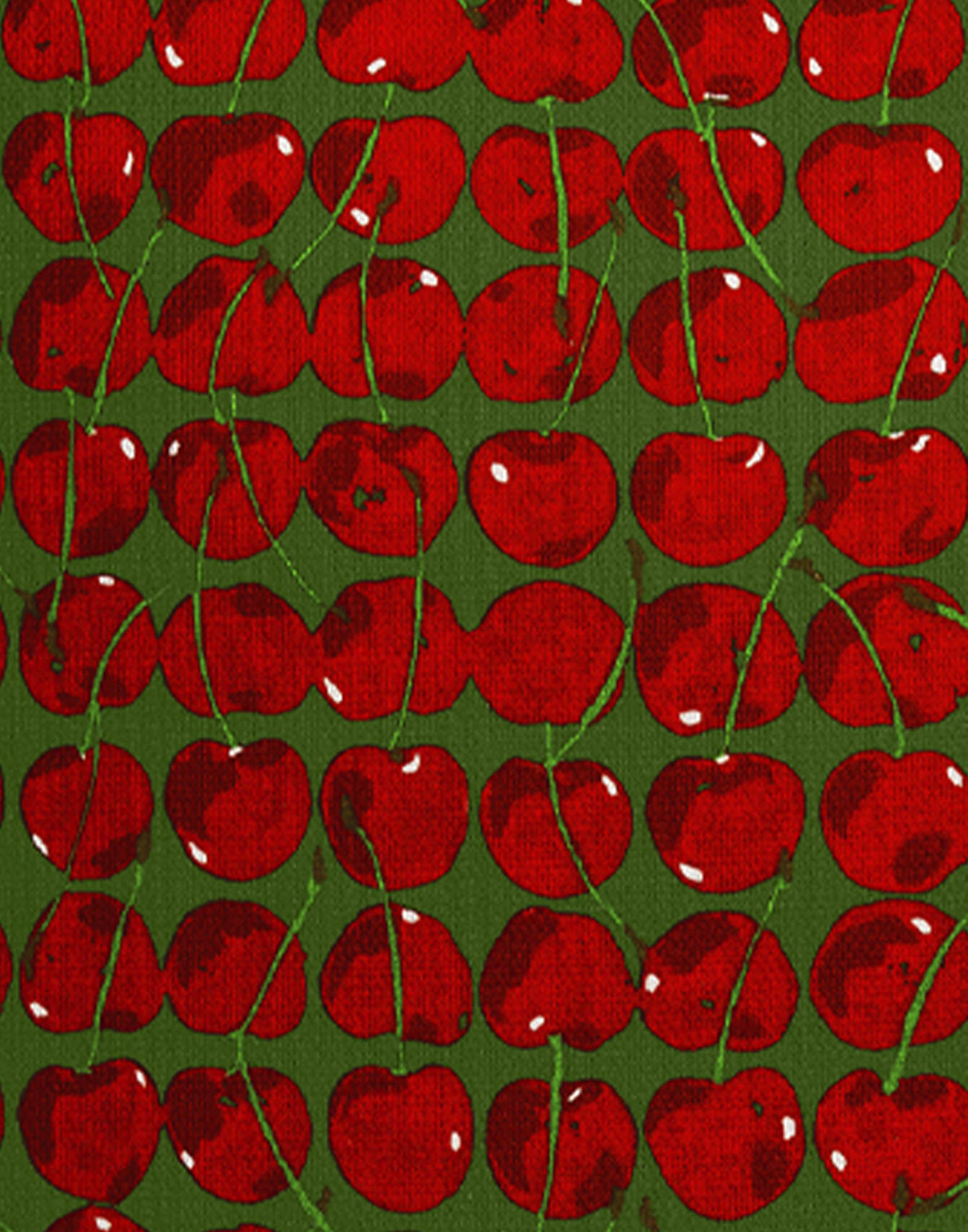 La DoubleJ Cushion (45X45) Cherries Verde CUS0012COT034CHY0004