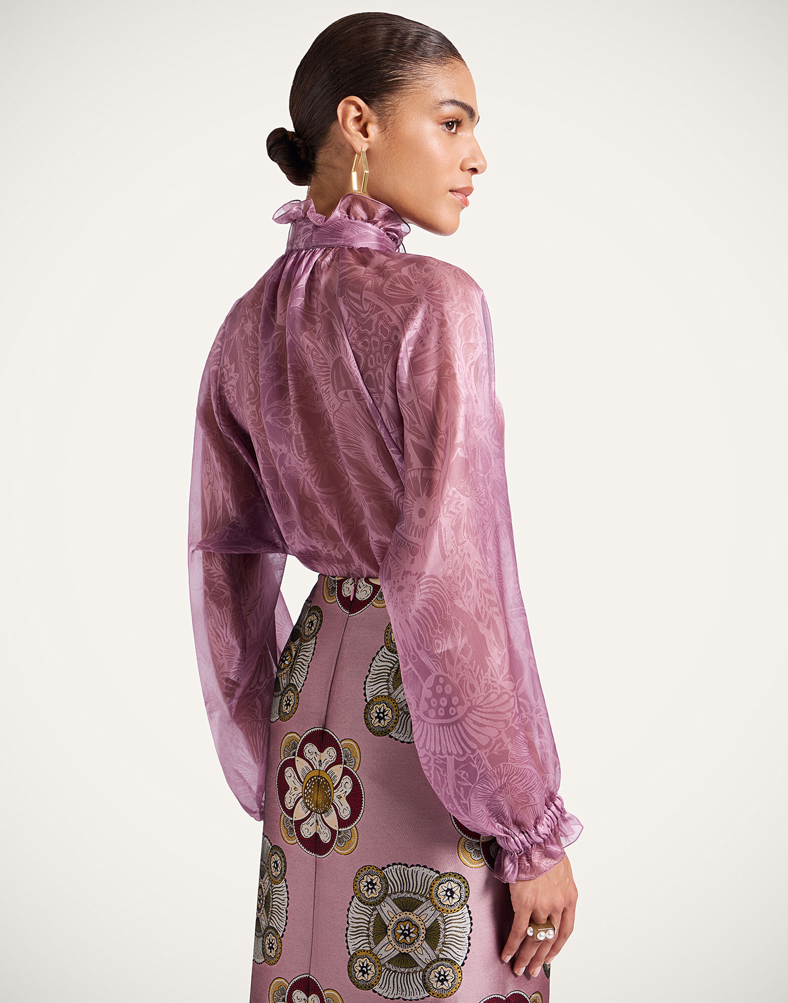 La DoubleJ Cerere Blouse Solid Dusty Pink SHI0120SIL023FNG02PI10