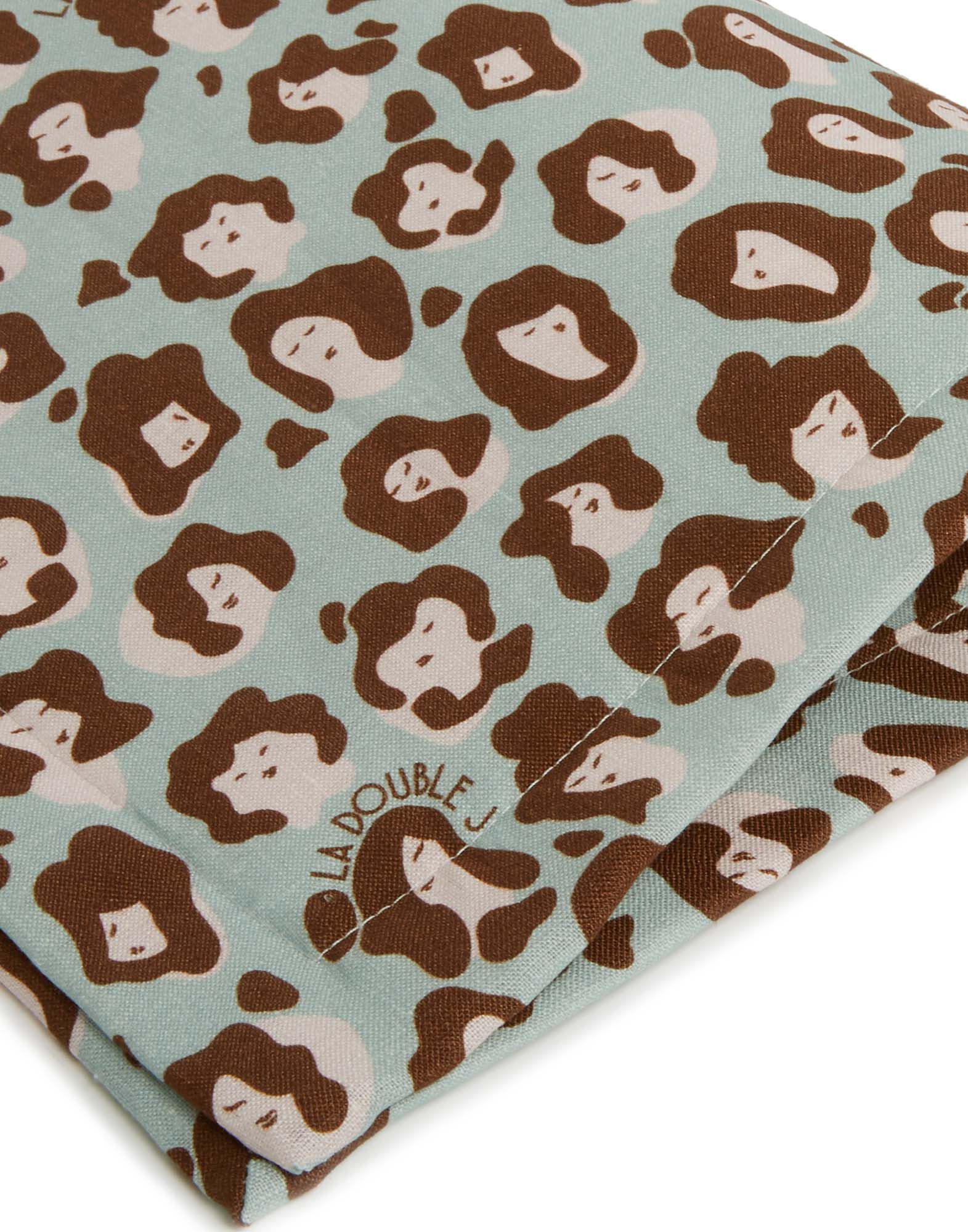 La DoubleJ Placemat Set Of 2 Lady Leopard Acqua TBM0001LIN001LLE0002