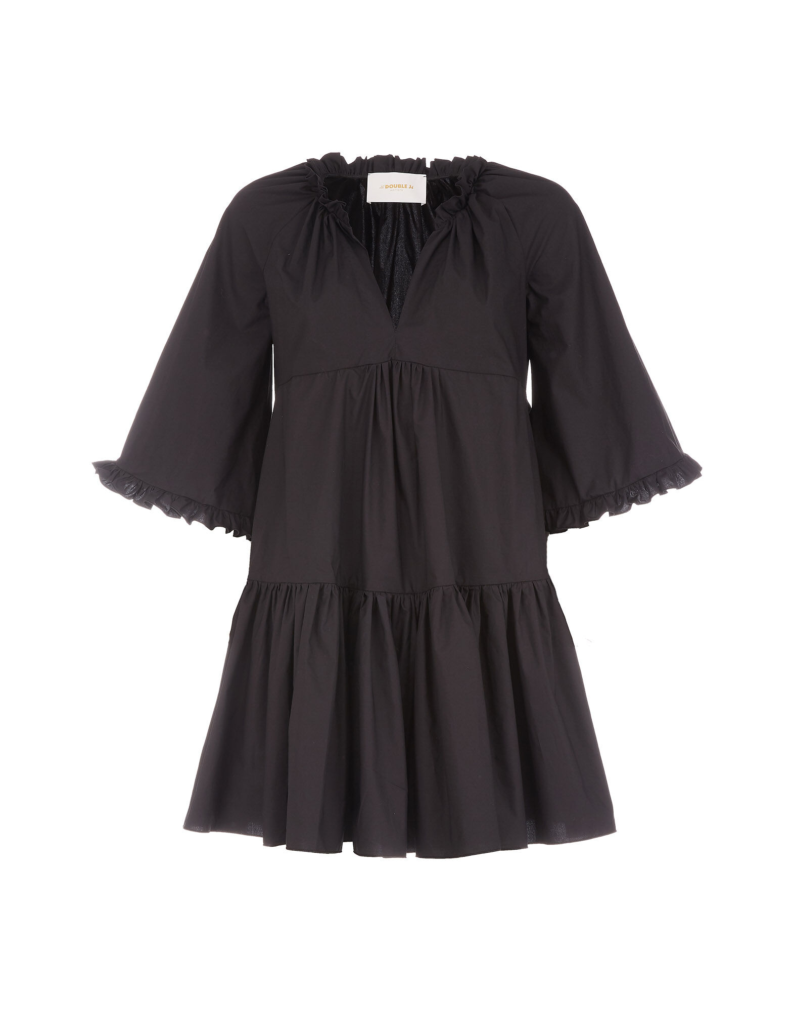 LaDoubleJ Short Dove Dress Solid Black DRE0261COT001BLA0001