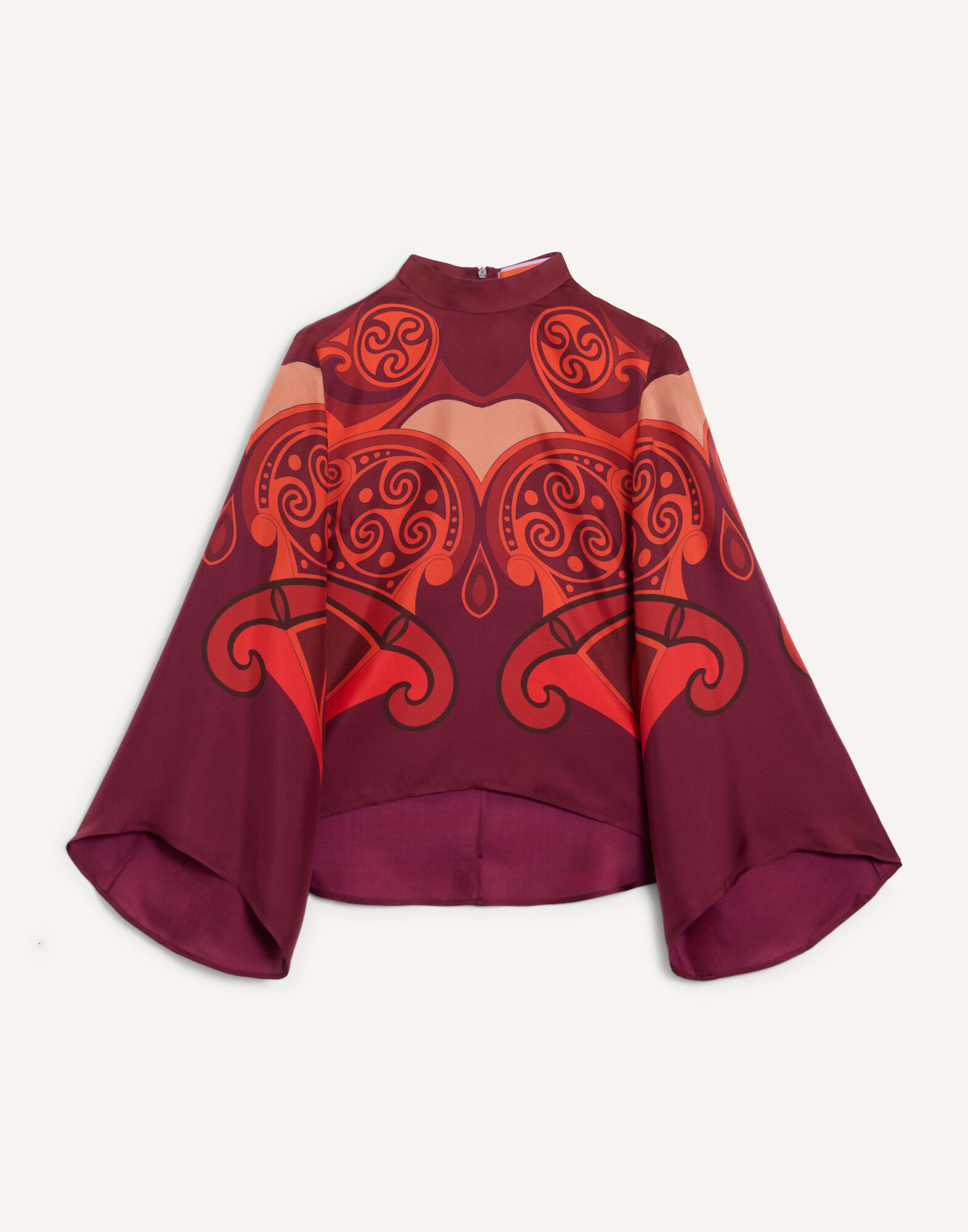 La DoubleJ Make An Exit Top Alchemy Plac&eacute;e Dark Red TOP0117SIL017ALC03RE40