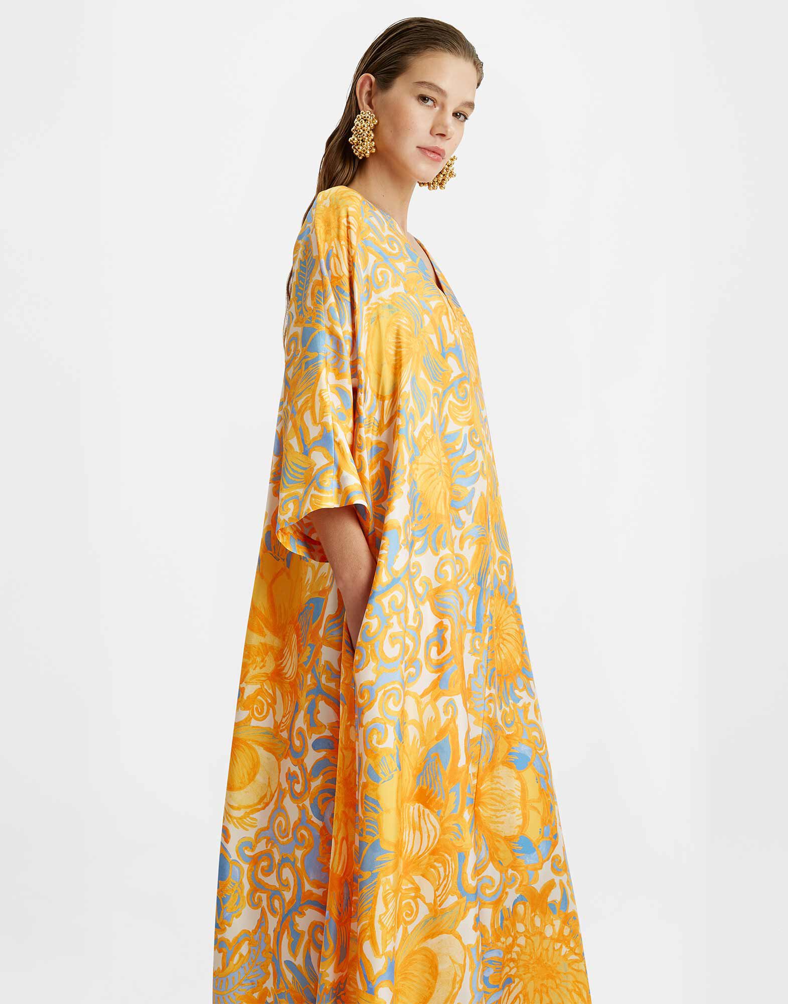 La DoubleJ Muumuu Dress Anemone Orange DRE0308SIL001ANE01OR02