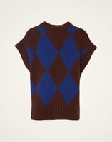 La DoubleJ Argyle Gilet La DoubleJ Argyle Gilet Bordeaux/Blue TOP0077KNI064VAR0124