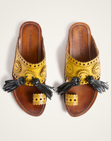 La DoubleJ Sandy Slides La DoubleJ Sandy Slides Solid Yellow SHO0110LEA014SOLIDYE02