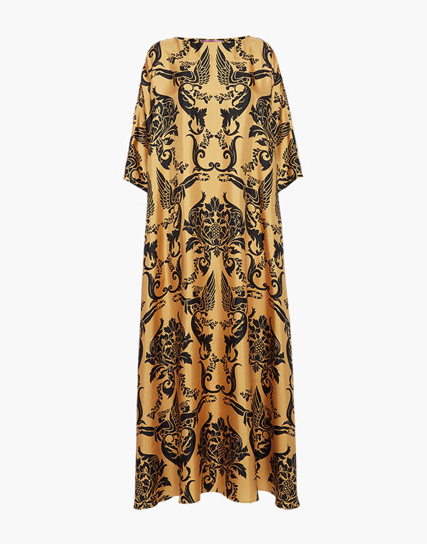 Swing Dress in Cherubs Gold for Women La DoubleJ