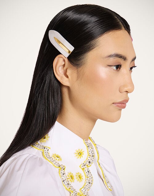 La DoubleJ Salon Clip Solid White CLI0002POL008SOLIDWH01