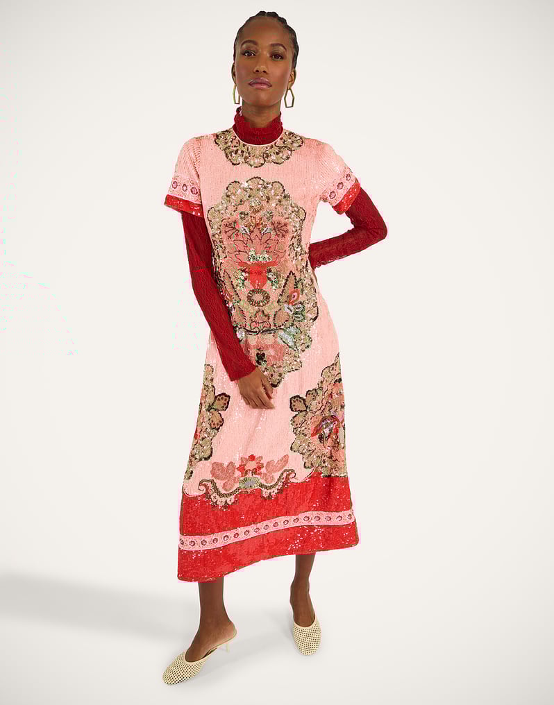 La DoubleJ Super  Swing Dress La DoubleJ Super  Swing Dress Cornucopia Pink DRE1014PAI015CRN04PI11