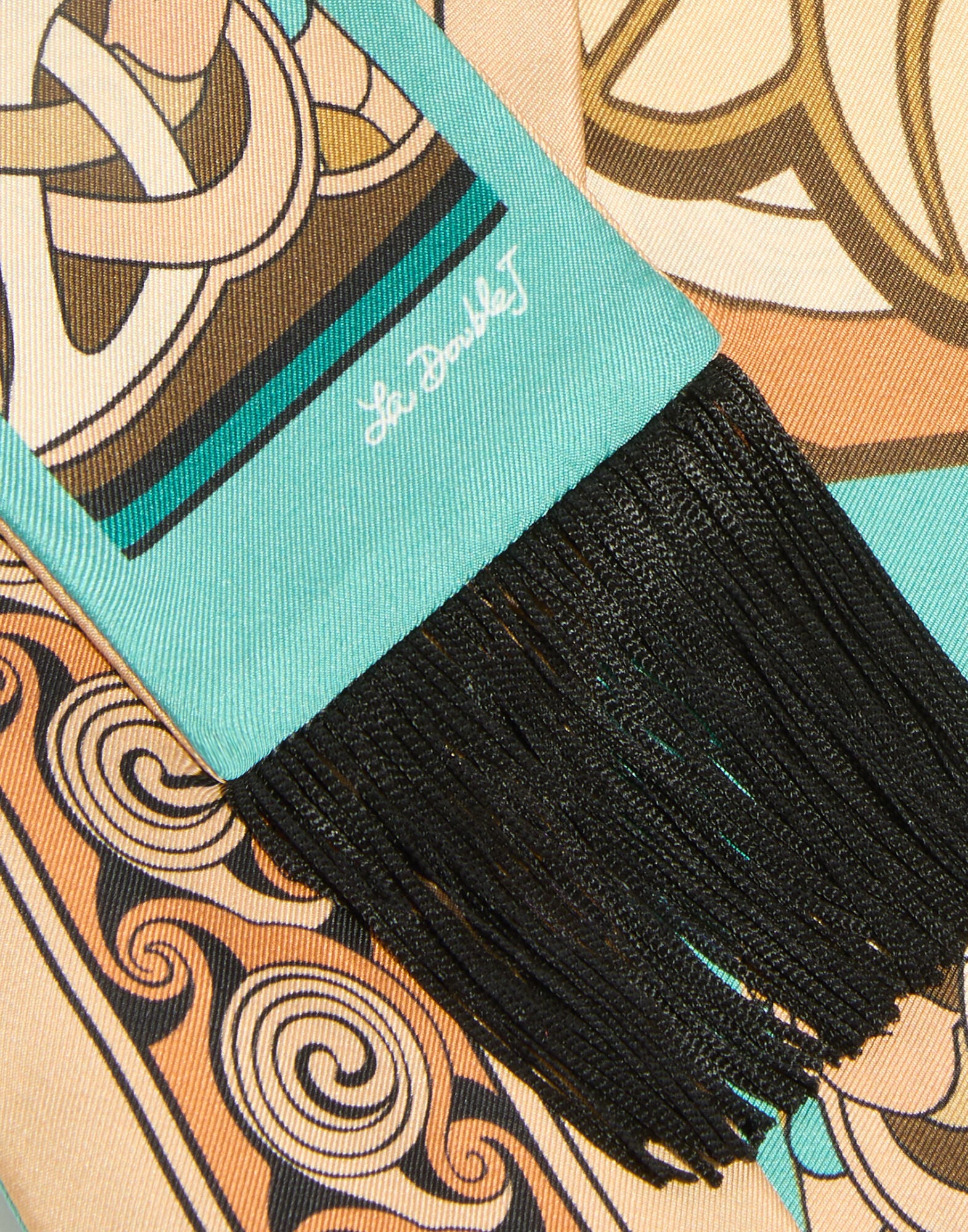 La DoubleJ Skinny Scarf Kells Plac&eacute;e Blue Petrol SCA0075SIL006KEL03BU05