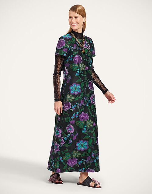 La DoubleJ Swing Dress Botanical Black DRE0001JCQ144BOT01BL01