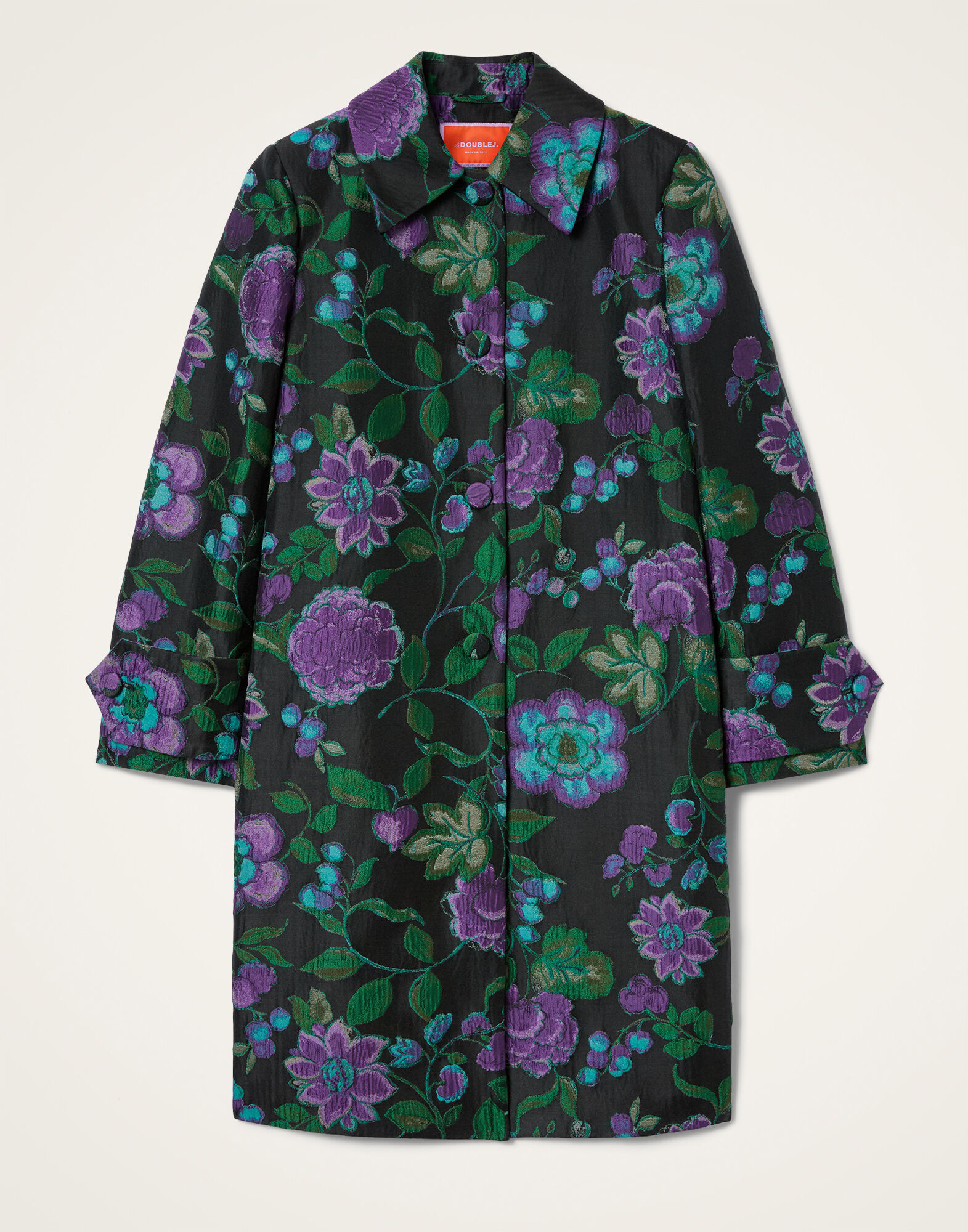 La DoubleJ Precious Coat Botanical Black JAC0122JCQ144BOT01BL01