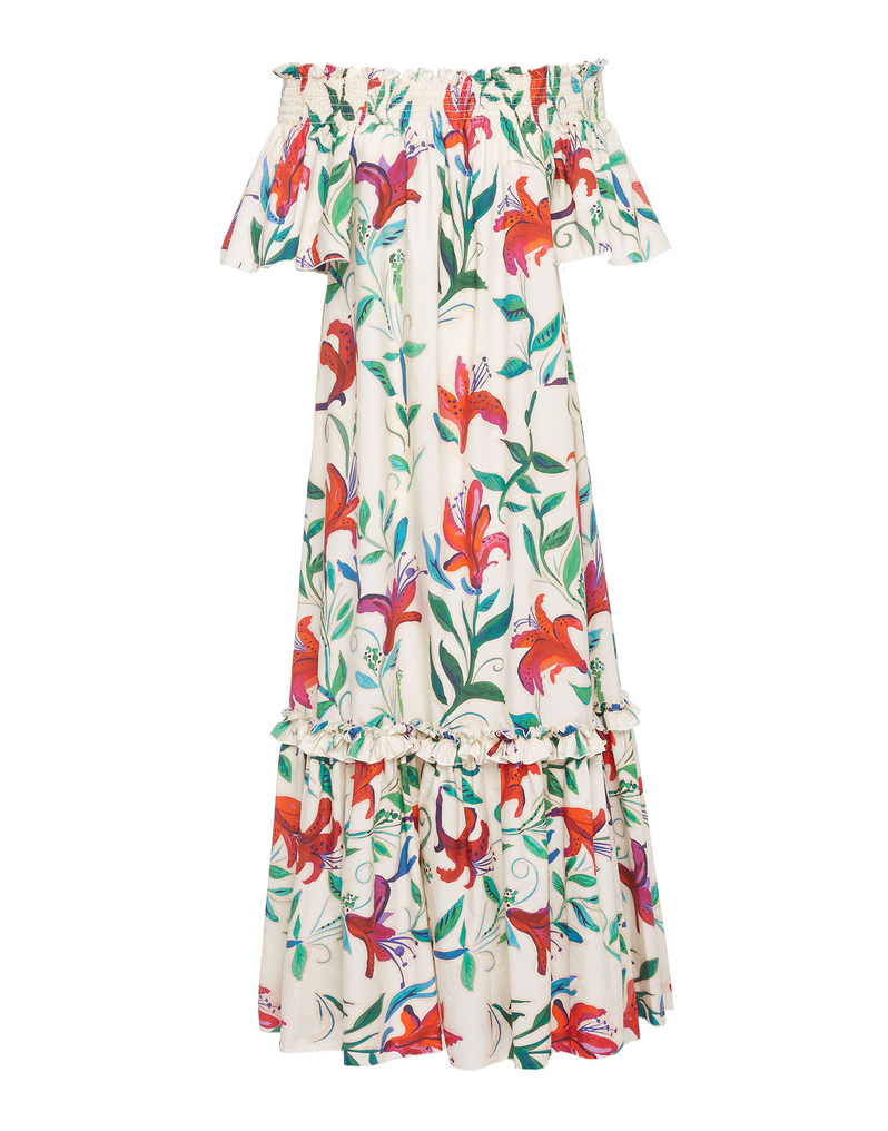 La DoubleJ Capalbio Dress La DoubleJ Capalbio Dress White Lily DRE0320COT001LIY0002
