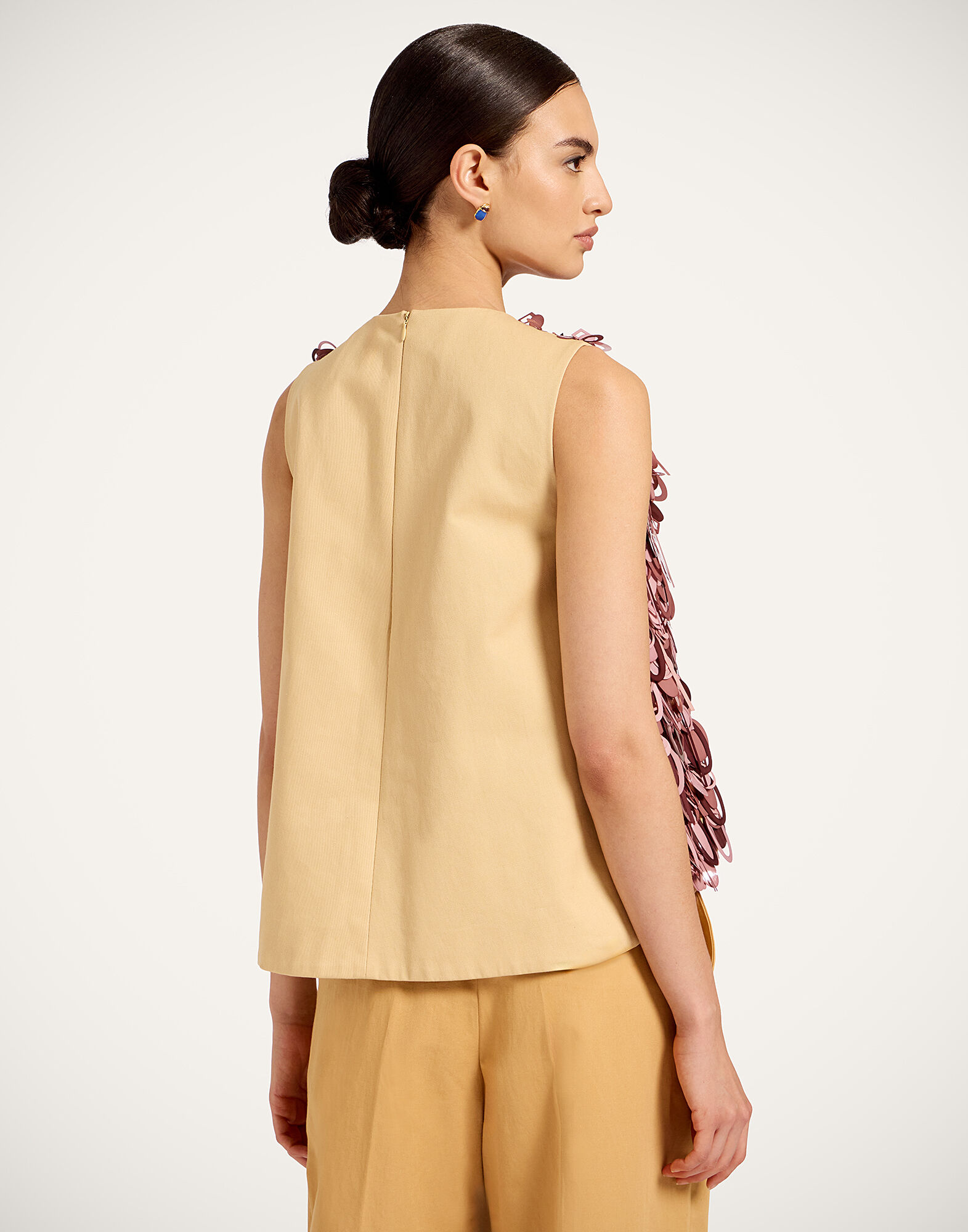 La DoubleJ La Scala Top Solid Light Beige TOP0198COT089SOLIDBR01