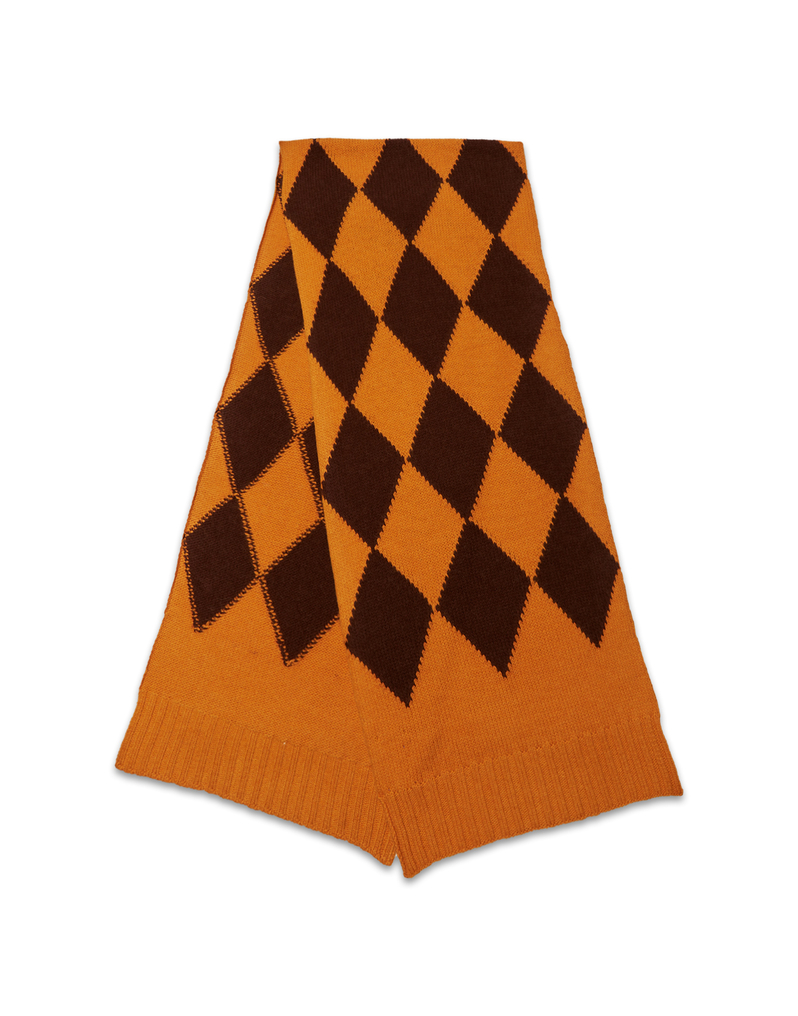 La DoubleJ Argyle Scarf La DoubleJ Argyle Scarf Yellow / Brown SCA0029KNI064VAR0168