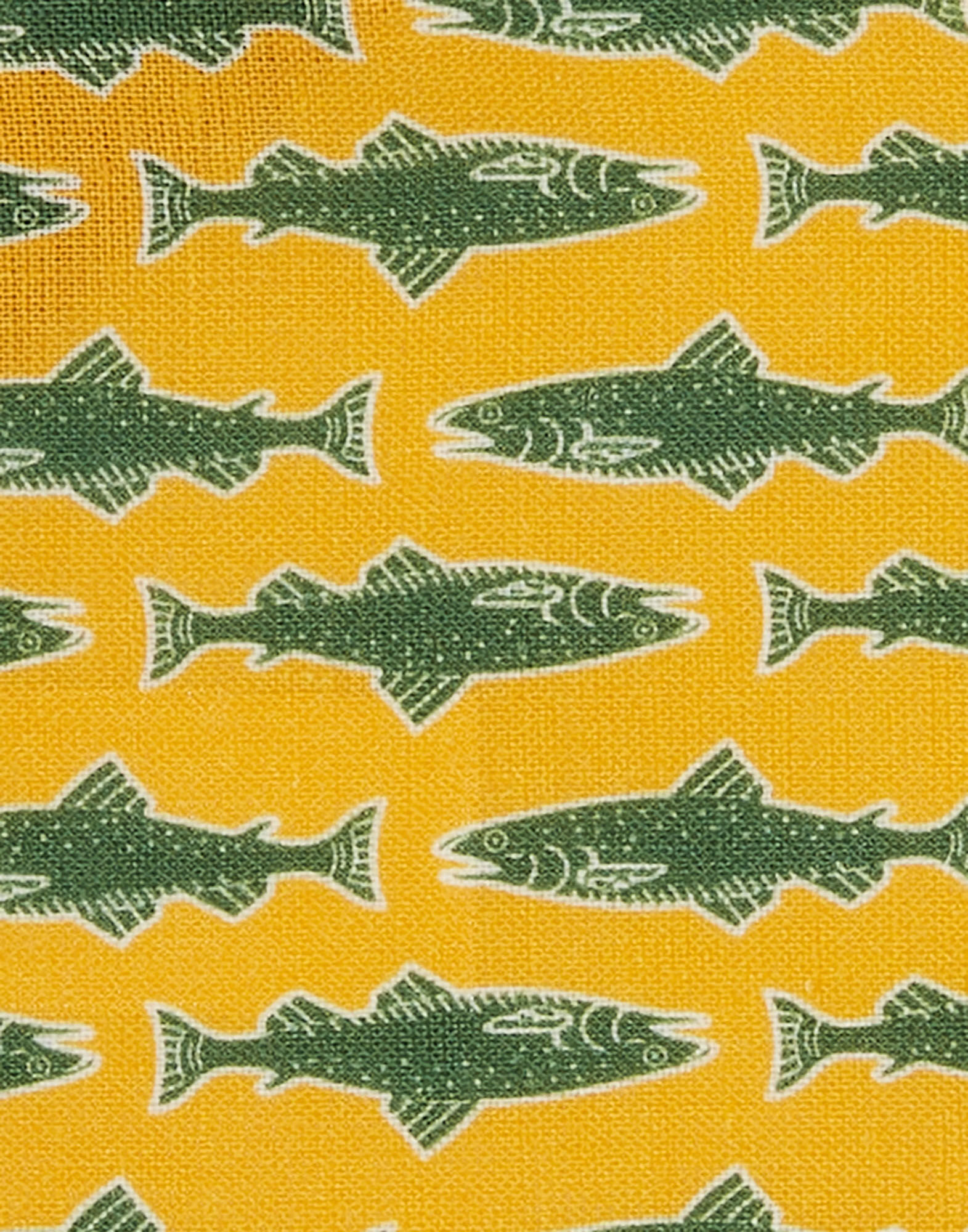 La DoubleJ Small Napkins Set Of 4 Como Fish Yellow Small NAP0007LIN005CMF0006