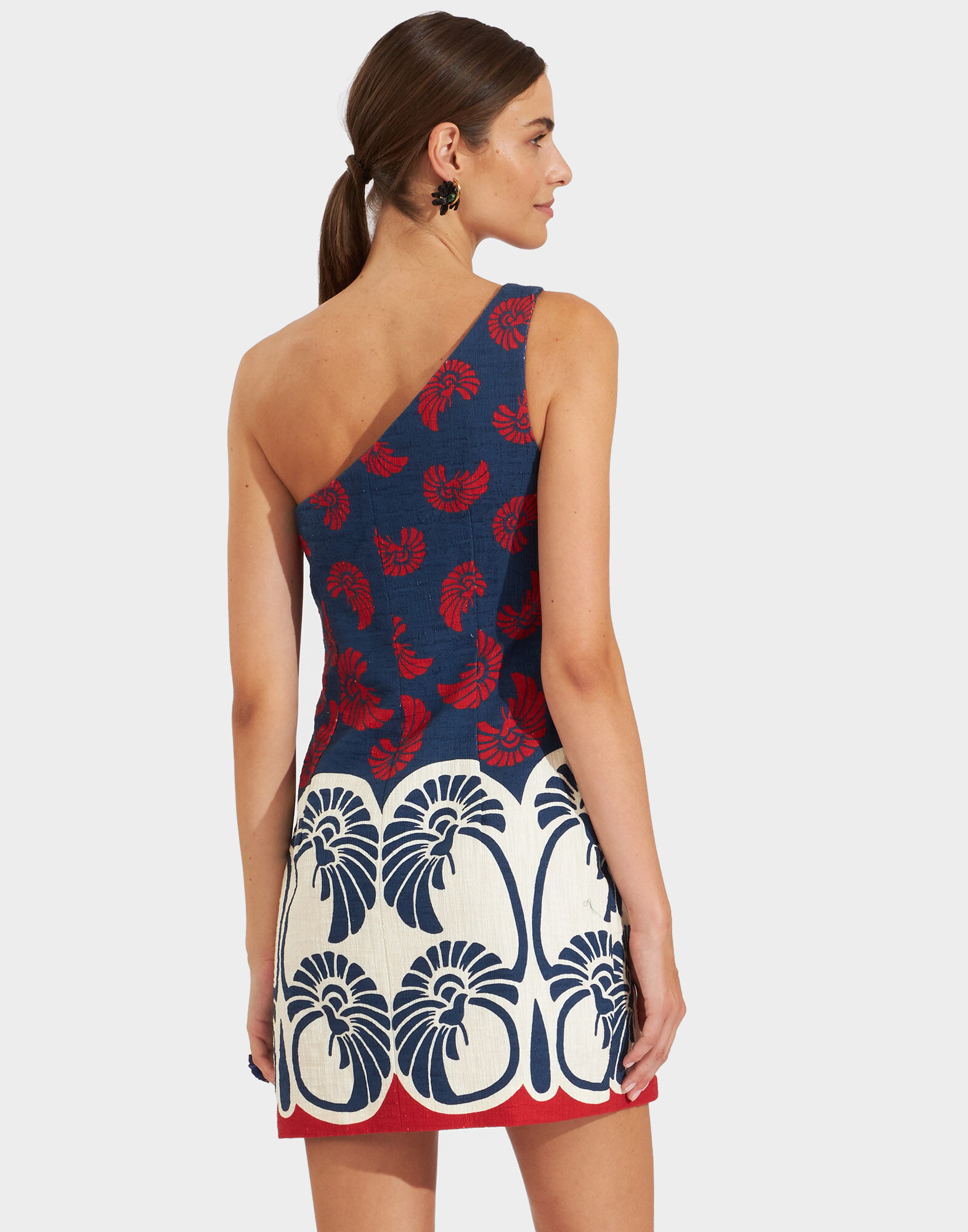 La DoubleJ Bold Shoulder Mini Dress Palmetto Plac&eacute;e DRE0544COT005PIG01BU06