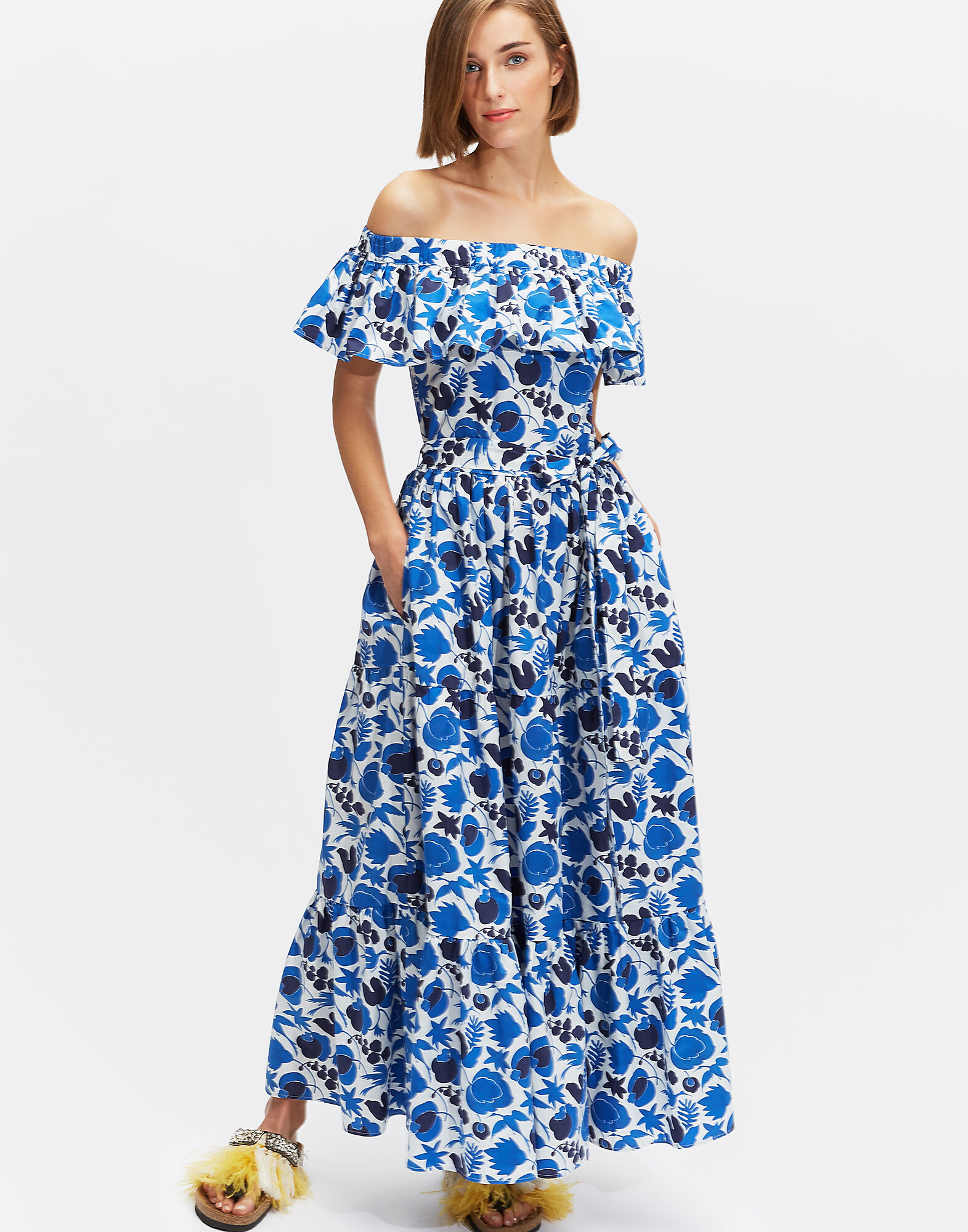 LaDoubleJ Yacht Dress Wildbird Blu DRE0030COT001CER0001