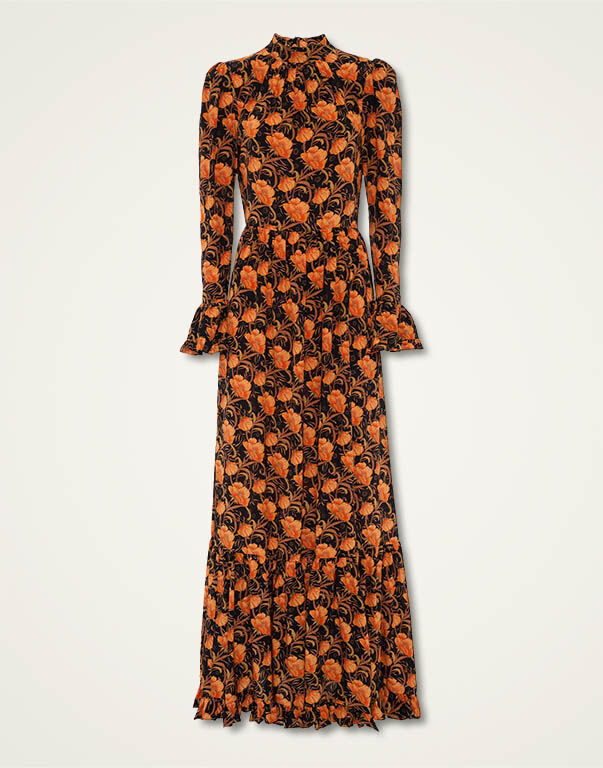 LDJ Icons - The Visconti Dress, a Frill Maxi Dress | La DoubleJ©
