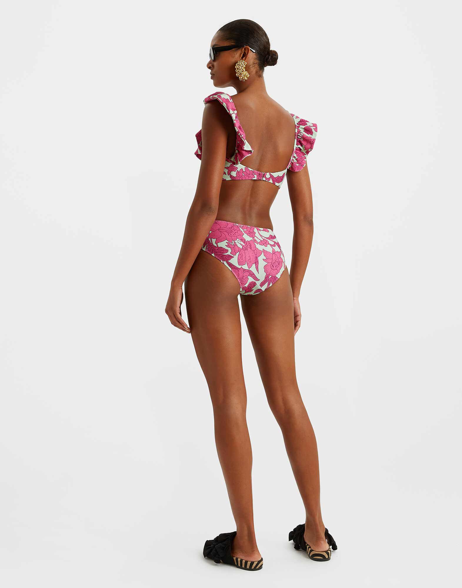 La DoubleJ Ruffle Bikini Top Lilium Purple SWI0022LYC002LIL01PU01