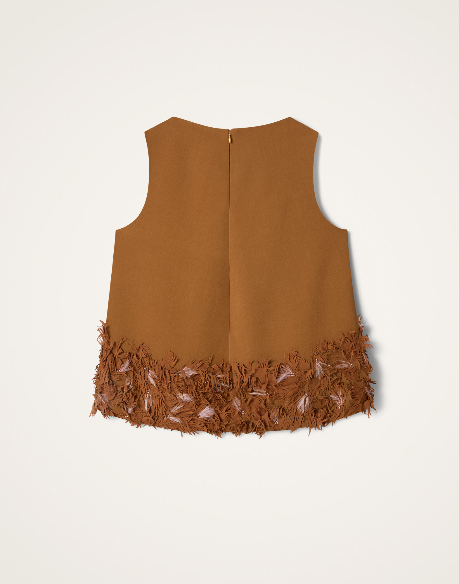 La DoubleJ V-Neck La Scala Top Solid Tobacco TOP0226VIS035SOLIDBR06