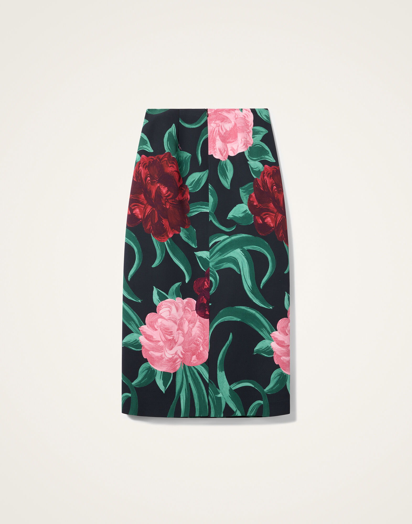 La DoubleJ Pencil Skirt Peony Black SKI0011SAB001PEO05BL01