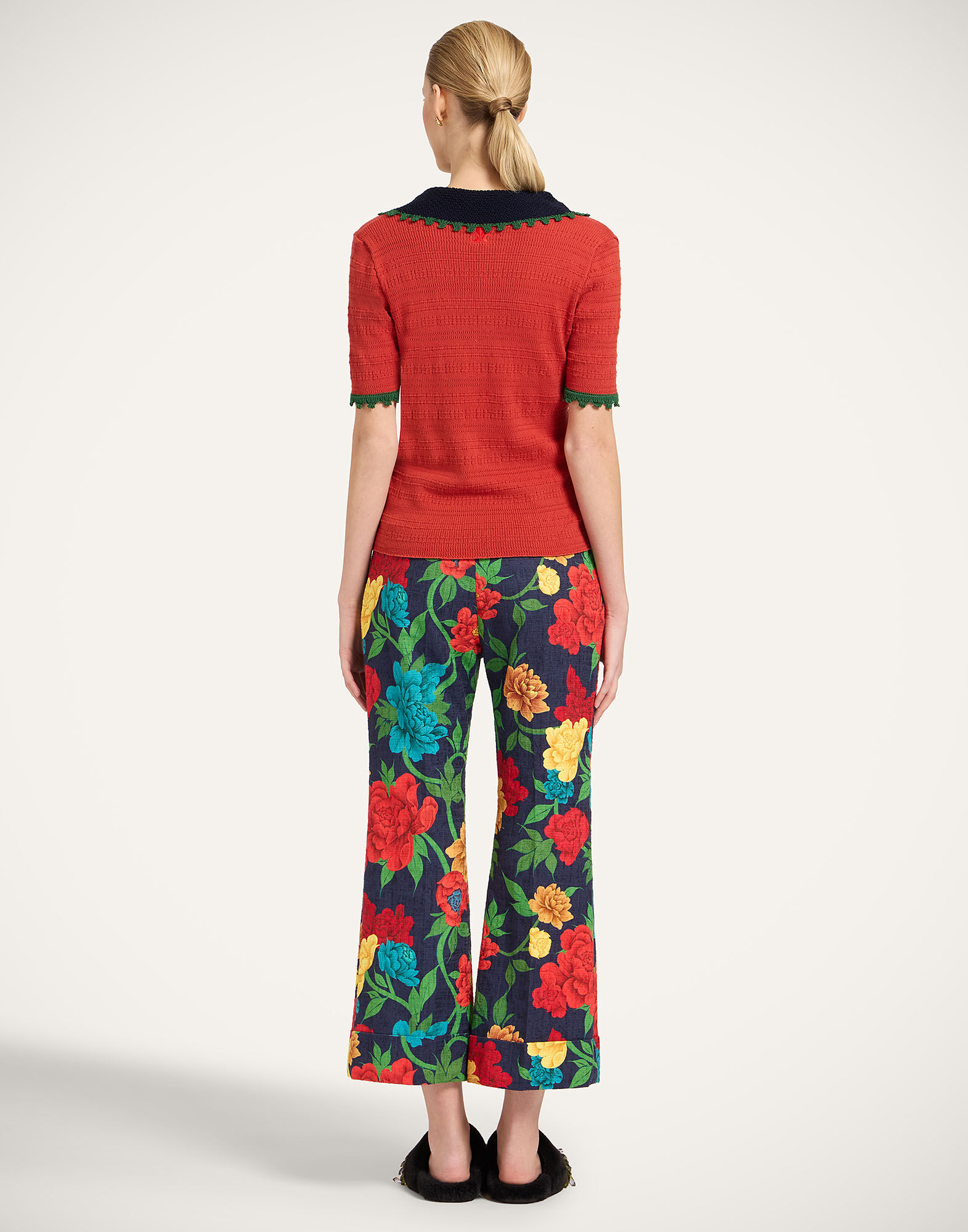 La DoubleJ Hendrix Pants Queen Peony Blue TRO0014COT005QPE01BU03