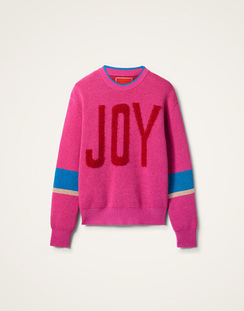 La DoubleJ Joy Sweater Color Block Pink & Red PUL0248KNI156VA353PI01