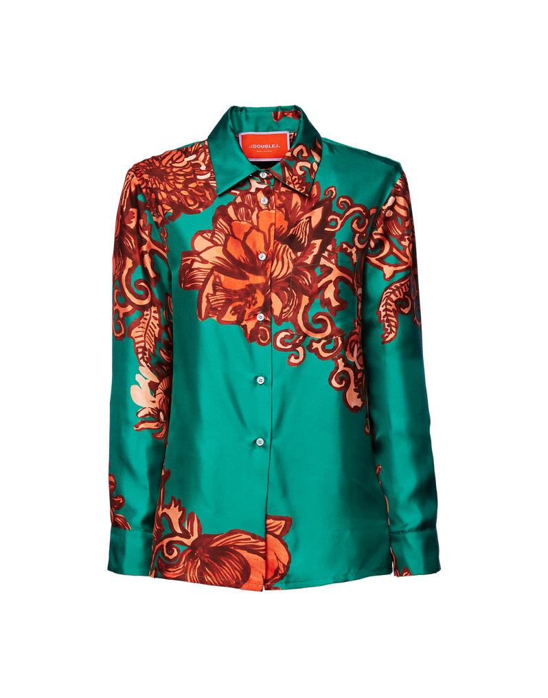 La DoubleJ Boy Shirt La DoubleJ Boy Shirt Anemone Ghirlanda SHI0001SIL001ANE03GR02