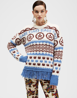 LaDoubleJ Engadina Sweater LaDoubleJ Engadina Sweater Hippie Bianco PUL0042KNI032HIP0002