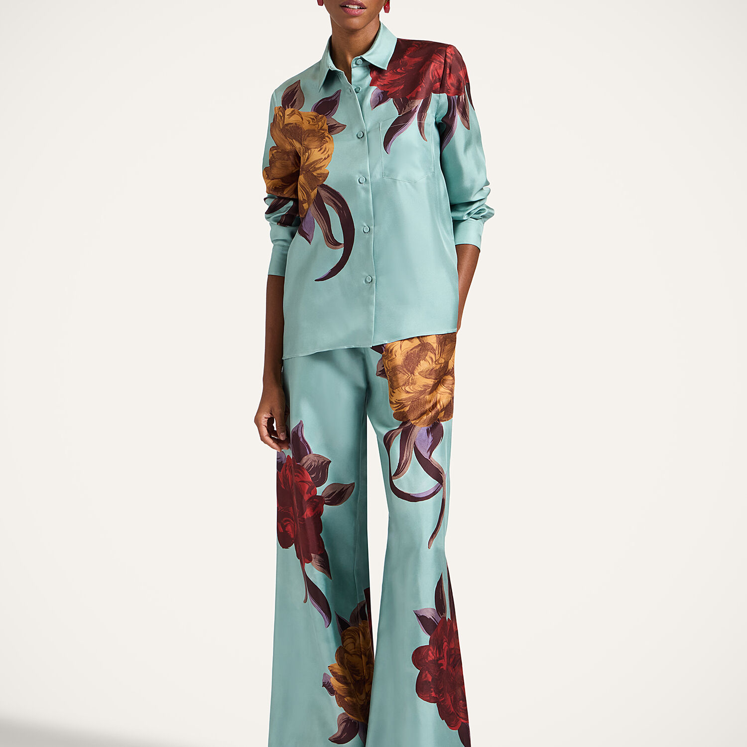 La Doublej Palazzo Pants In Green