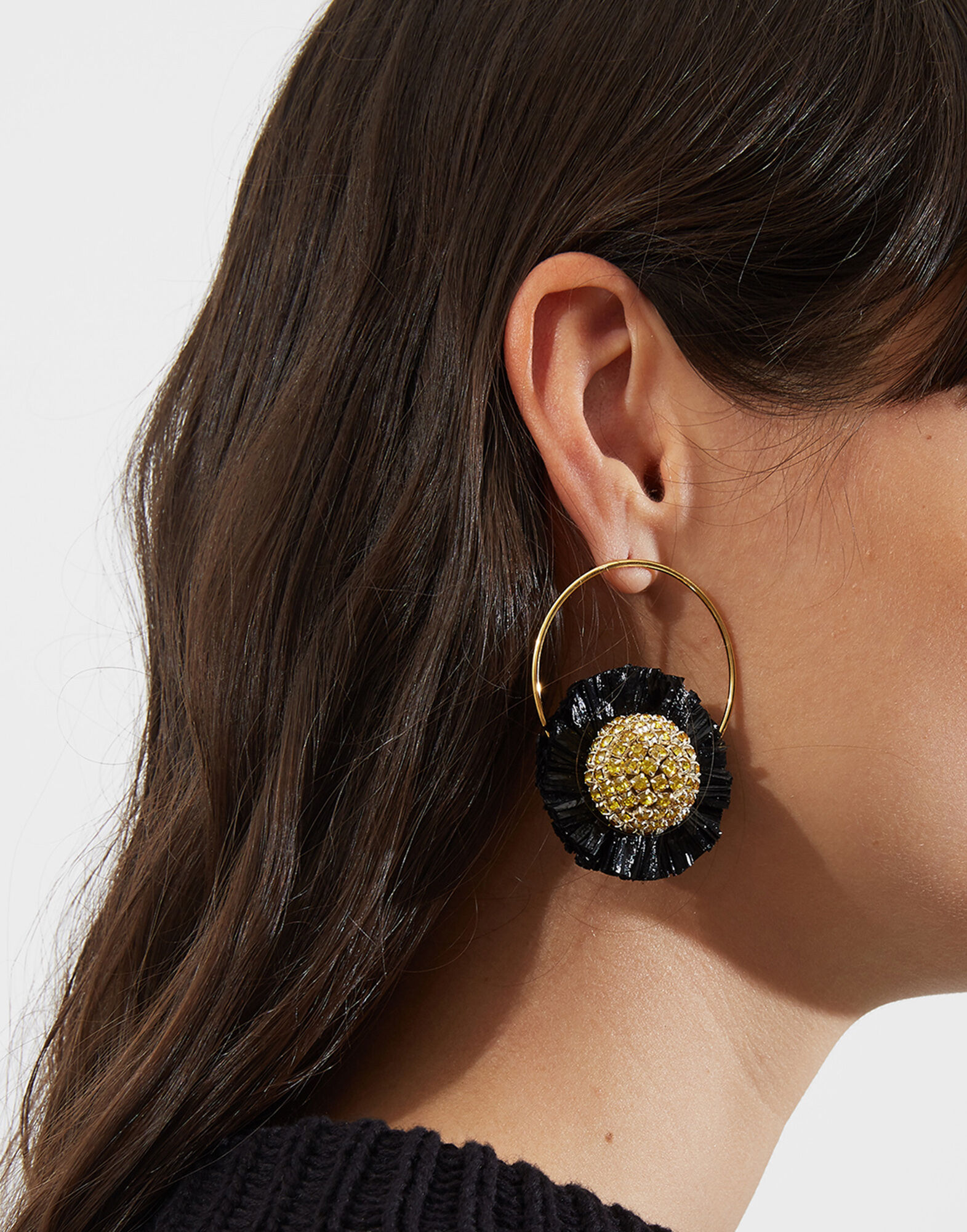 La DoubleJ Saturn Earrings Multicolor Rosa/Ocra EAR0020BRA001MUL0026