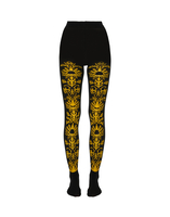 La DoubleJ Flocked Tights La DoubleJ Flocked Tights Black & Yellow SOC0014NYL010VA288YE02