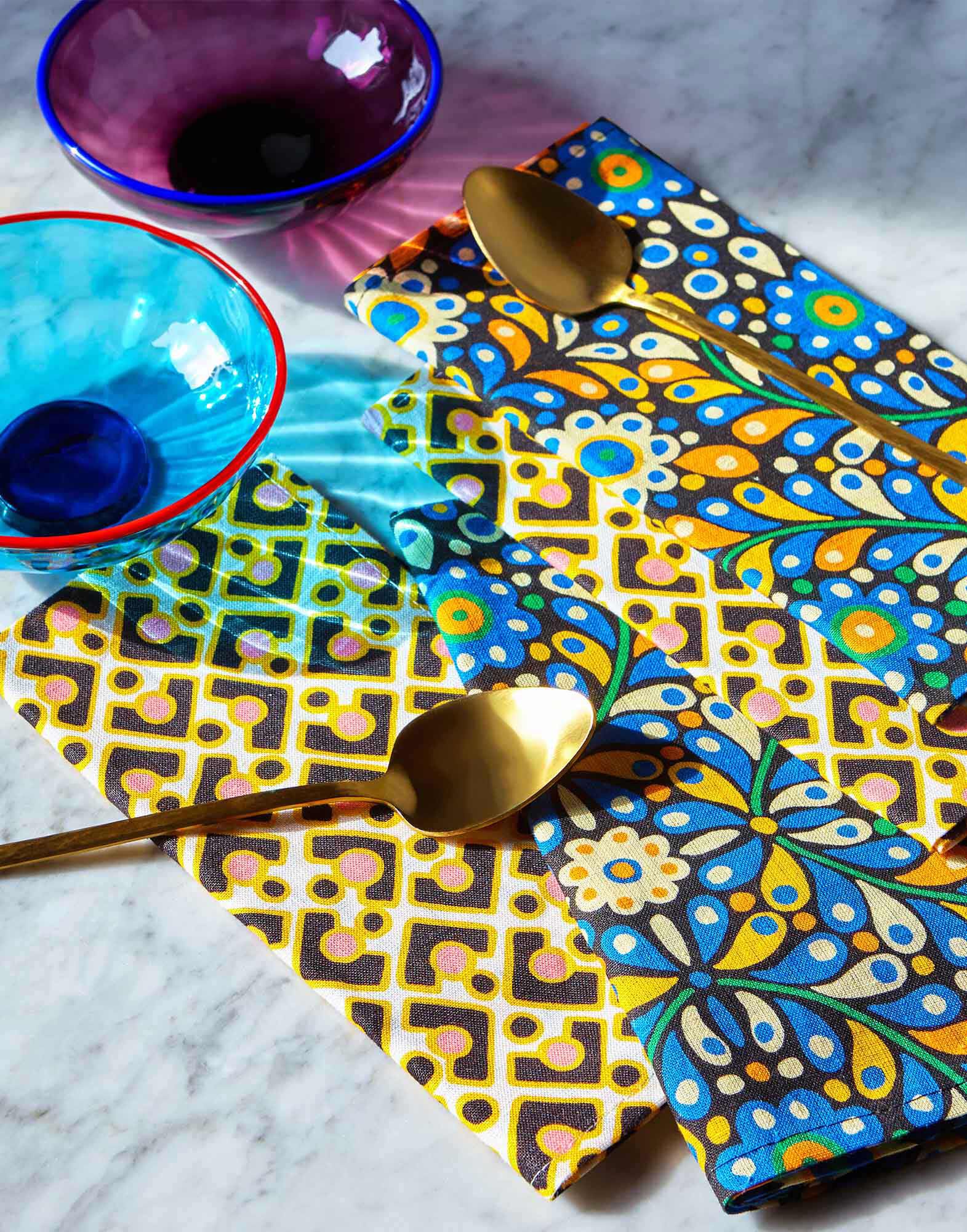 La DoubleJ Large Napkins Set Of 2 Puzzle Rosa NAP0006LIN001PUZ0002