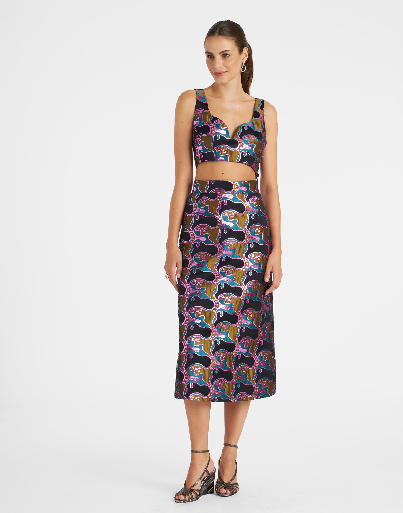 La DoubleJ Baia Crop Top Spritz Blue Petrol TOP0113JCQ040SPR03BU05