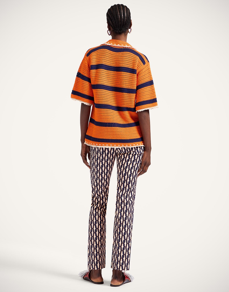 La DoubleJ The Cropped Flare Jean La DoubleJ The Cropped Flare Jean Pesciolini Blue TRO0158COT063PES04BU03