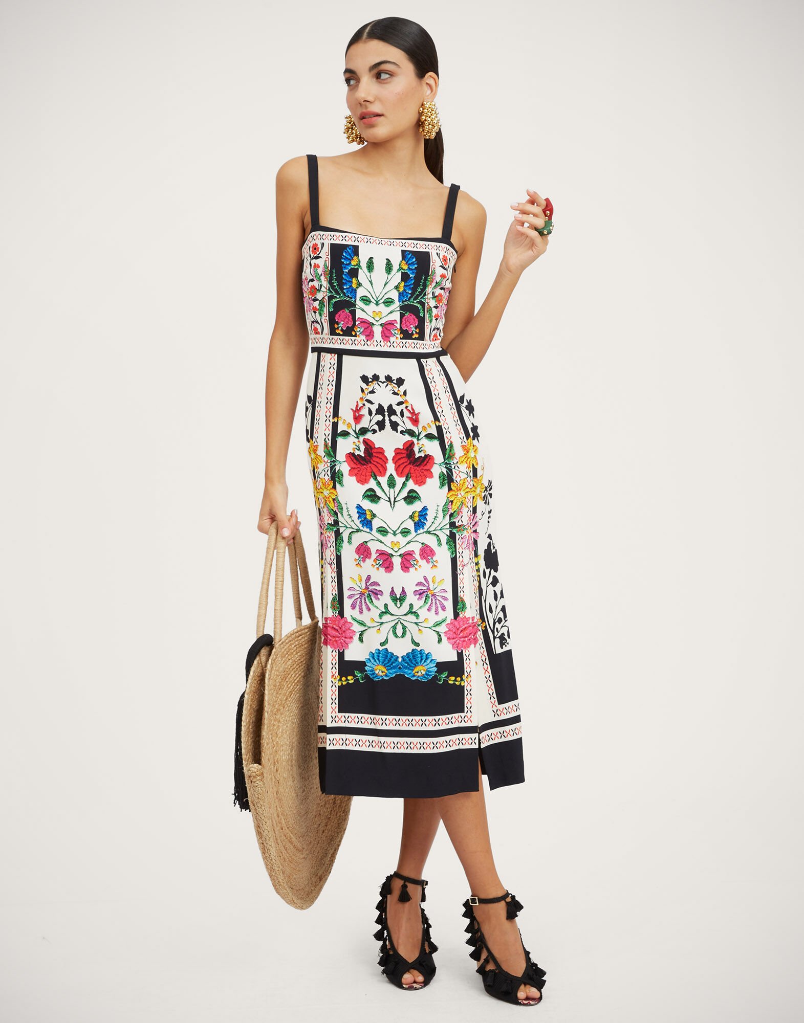 La DoubleJ Buy Me A Martini Dress Plaza Plac&eacute;e Ivory DRE0673VIS011PLA04WH04